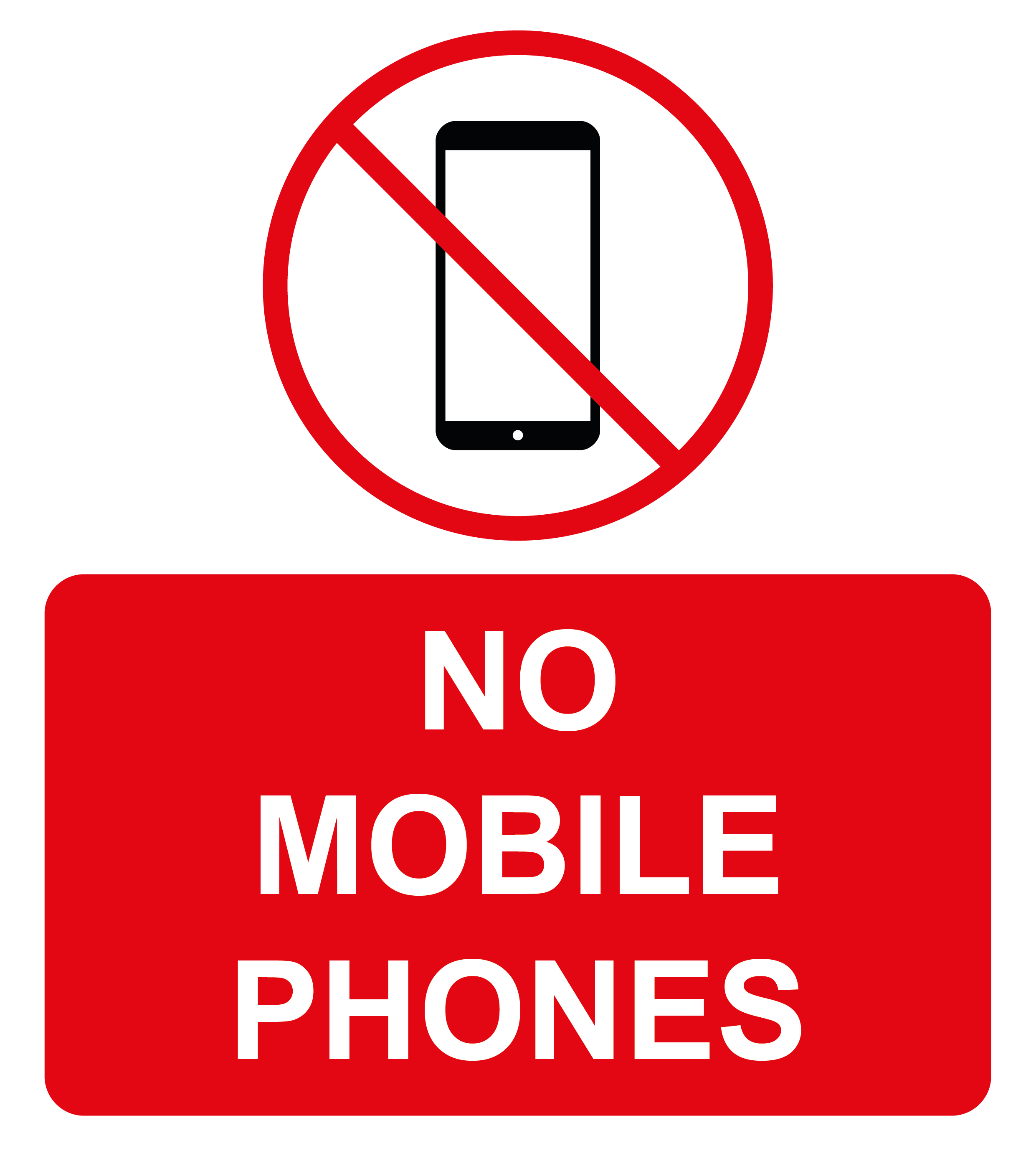 No mobile phones labels